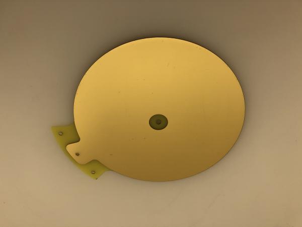Circular PCB with exposed copper used for a knee orthosis